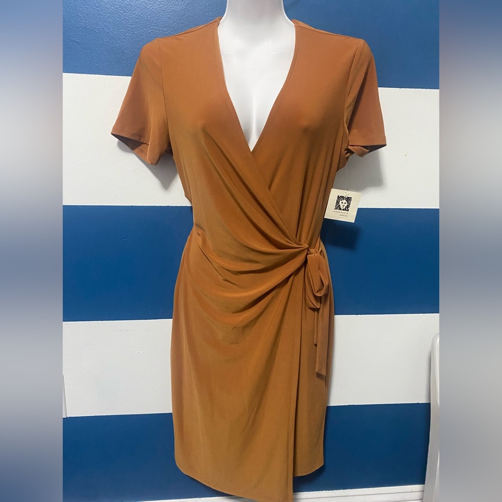 NWT Anne Klein Faux Wrap Dress SZ 10